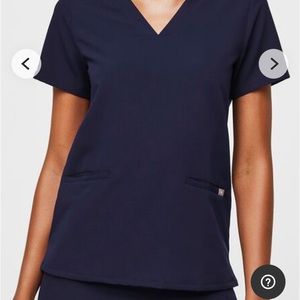 FIGS Navy XS Casma 3 Pocket Scrub Top